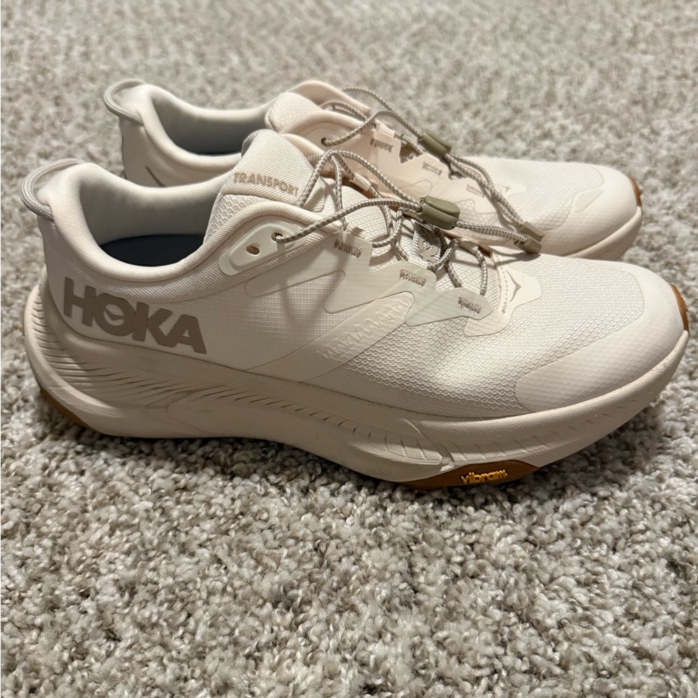 Hoka Cream Athletic Shoes - Women’s Transport Eggnog